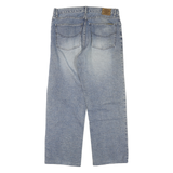 DICKIES Mens Jeans Blue Regular Straight Denim Light W34 L28 Workwear Zip