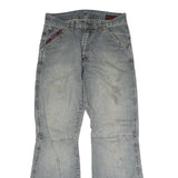 HBT Mens Jeans Blue Regular Bootcut Denim Light W30 L30 Zip Cotton Casual
