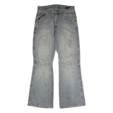 HBT Mens Jeans Blue Regular Bootcut Denim Light W30 L30 Zip Cotton Casual