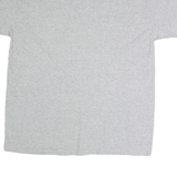 MV SPORT Mens Grey XL Cotton Plain Short Sleeve Crew Neck T-Shirt ISU Logo