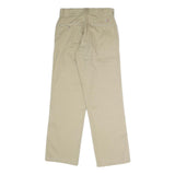DICKIES Mens Polyester Blend Beige Classic Straight Trousers W30 L30 Workwear