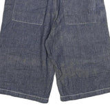 Womens Denim Blue Cotton Blend Casual Shorts XL W32 Large Pockets Relaxed Fit