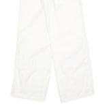 NIKE Girls Cotton Blend White Relaxed Wide-Leg Trousers W27 L30 Casual