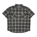Carhartt Checked Short Sleeve Shirt - 2XL Gray Cotton