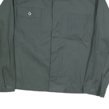 LUTTEURS Mens Green Cotton Workwear Jacket XL Button Plain Classic Fit