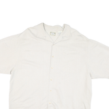 BUNGALO BRAND Mens White Casual Shirt XL Button Front Short Sleeve Pocket
