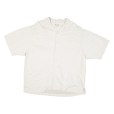 BUNGALO BRAND Mens White Casual Shirt XL Button Front Short Sleeve Pocket