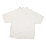 BUNGALO BRAND Mens White Casual Shirt XL Button Front Short Sleeve Pocket