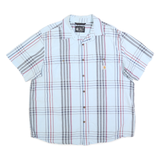 CARHARTT Mens White & Grey Plaid Cotton Blend Shirt XL Work Casual Button