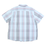 CARHARTT Mens White & Grey Plaid Cotton Blend Shirt XL Work Casual Button