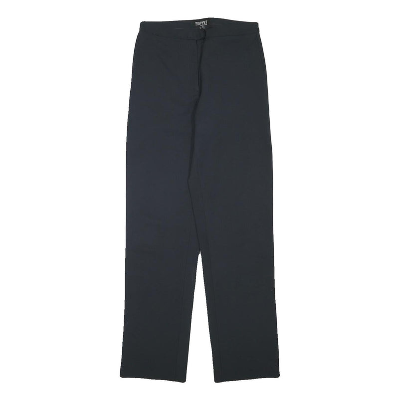 ESPRIT Womens Black Regular Fit Straight Leg Trousers W26 L30 Classic Workwear