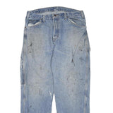 DICKIES Mens Jeans Blue Regular Straight Denim Light W34 L29 Workwear Utility