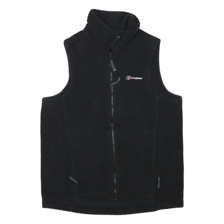 BERGHAUS Mens Black Fleece Waistcoat M Polyester Blend Zip Outdoor Vest