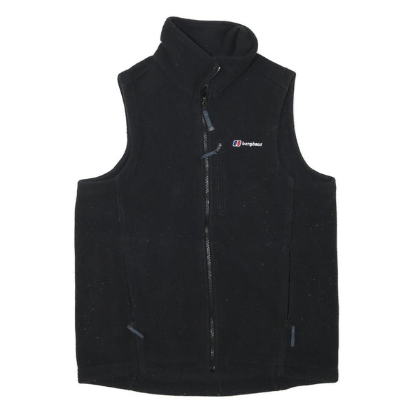 BERGHAUS Mens Black Fleece Waistcoat M Polyester Blend Zip Outdoor Vest