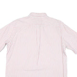 NAUTICA Mens Pink & White Striped Shirt XL Cotton Blend Button-Down Collar
