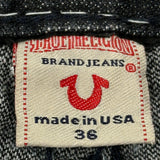 True Religion Contrast Stitch Jeans - 34W 30L Dark Wash Denim