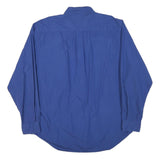NAUTICA Mens Blue Button-Down Shirt L Classic Cotton Blend Long Sleeve Casual
