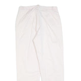 DOCKERS Womens White Regular Fit Straight Cotton Blend Trousers W32 L30