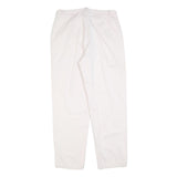 DOCKERS Womens White Regular Fit Straight Cotton Blend Trousers W32 L30