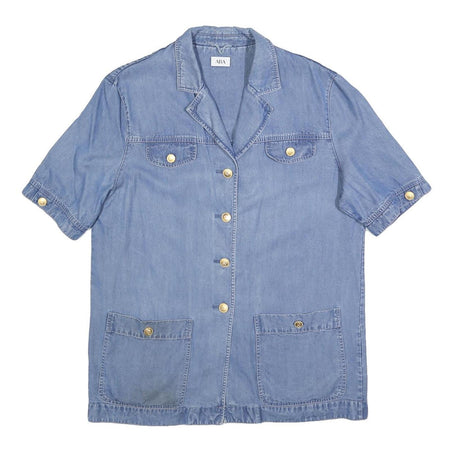 ARA Womens Blue Denim Button Cotton Long Sleeve Jacket L Casual Light