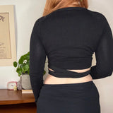 Intimissimi Cardigan - Medium Black Viscose