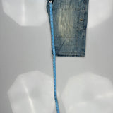 Private Member Hip Hop Denim Shorts - 34W 12L Light Wash Denim