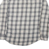 TOMMY HILFIGER Mens Grey & Cream Check Shirt L Cotton Blend Long Sleeve Casual