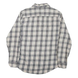 TOMMY HILFIGER Mens Grey & Cream Check Shirt L Cotton Blend Long Sleeve Casual