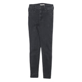 LEVI'S Womens Jeans Black Slim Skinny Denim Medium W26 L28 Zip Pockets