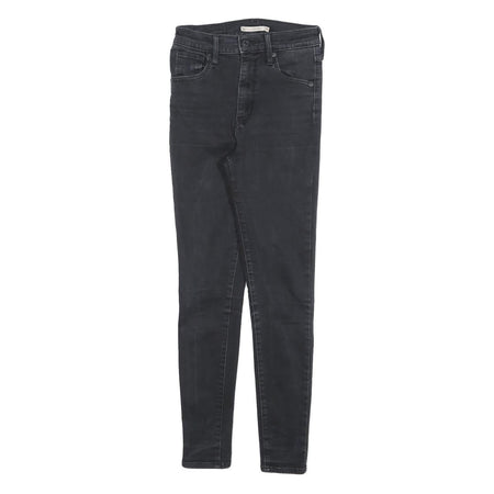 LEVI'S Womens Jeans Black Slim Skinny Denim Medium W26 L28 Zip Pockets