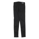 LEVI'S 721 Womens Black Slim Skinny Denim Raw W26 L28 Slim Fit Zip Jeans
