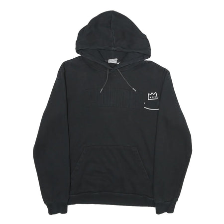 PUMA Mens Black Hoodie M Cotton Blend Pullover Hooded Sweatshirt