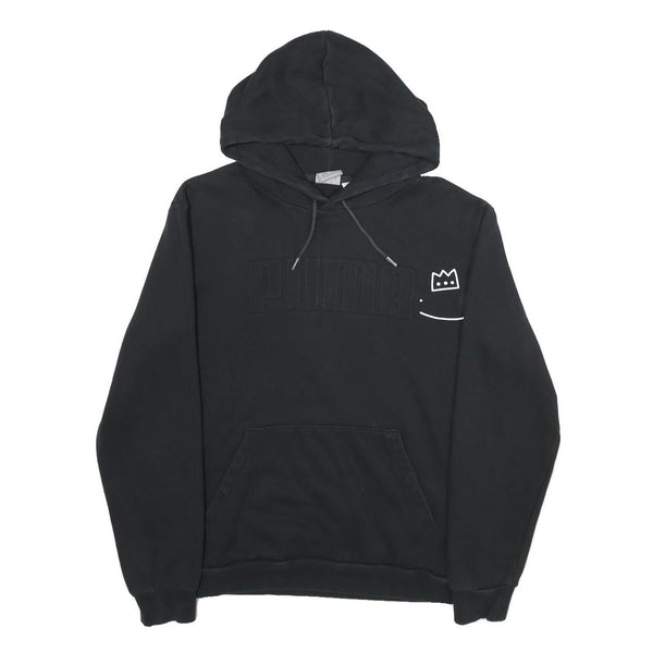 PUMA Mens Black Hoodie M Cotton Blend Pullover Hooded Sweatshirt
