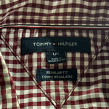 Tommy Hilfiger Checked Shirt - Large Red Cotton