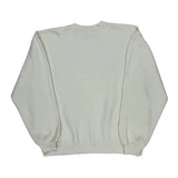 Made In USA Russell Athletic College Sweatshirt - Large White Cotton