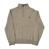 Polo By Ralph Lauren 1/4 Zip - Small Beige Cotton