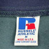 Made In USA Russell Athletic Collared 1/4 Zip - Medium Green Cotton