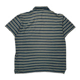 Ralph Lauren Striped Polo Shirt - Large Green Cotton