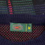 Mens Casuals Checked Sweater - Medium Multicoloured Wool Blend