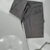 Wrangler Double Knee Carpenter Shorts - 34W 11L Grey Cotton