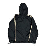 Adidas Striped Jacket - XL Black Polyester