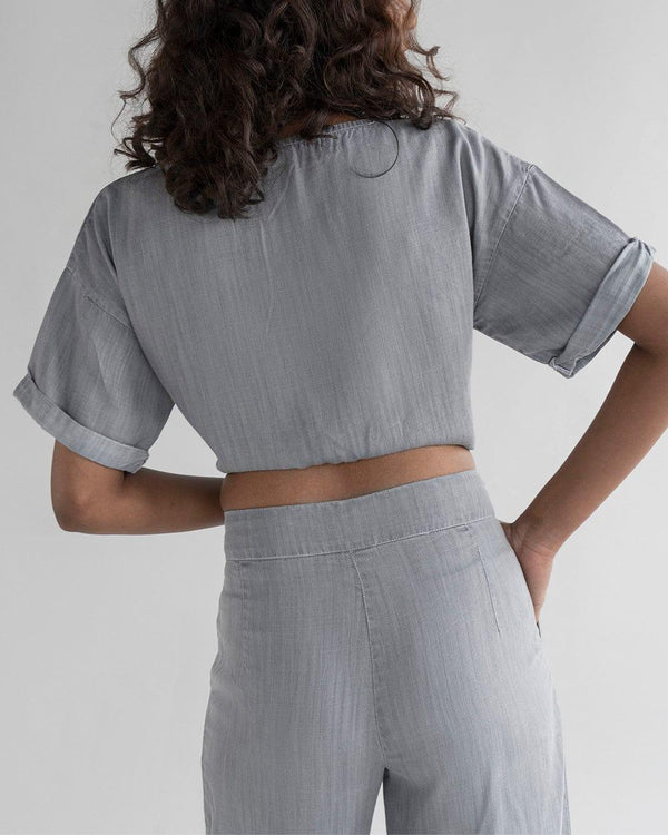 Twist and Sway Top in Stone Grey