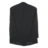 HUGO BOSS Mens Black Wool Double Breasted Jacket M Woven Satin Lapel Formal