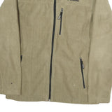 COLUMBIA Mens Beige Jacket L Polyester Plain Zip Full Length Outdoor Casual