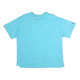 CHAMPION Womens Blue Crew Neck T-Shirt L Short Sleeve Cotton Casual Everyday
