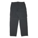 TREVOLUTION Mens Relaxed Black Polyester Blend Zip Trousers W32 L31 Cargo Style