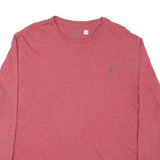 POLO RALPH LAUREN Mens Red Long Sleeve Crew Neck T-Shirt L Cotton Blend
