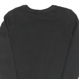PUMA Womens Black Cotton Crew Neck UK 10 Logo Print Sweatshirt Casual