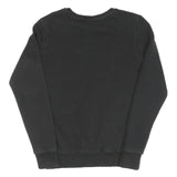 PUMA Womens Black Cotton Crew Neck UK 10 Logo Print Sweatshirt Casual