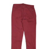 TOMMY HILFIGER Mens Regular Fit Red Skinny Denim W28 L29 Zip Cotton Blend Jeans